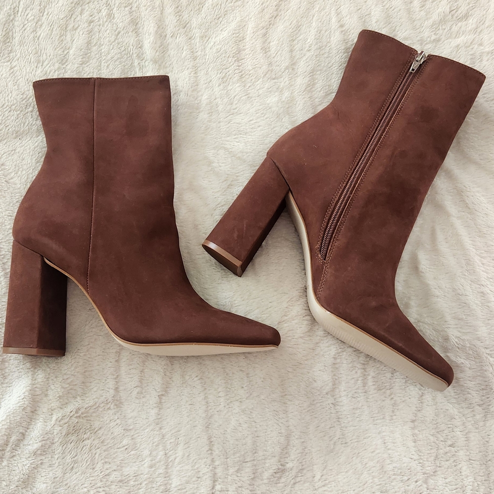 Steve Madden Chocolate Heeled Boots (NWOT)